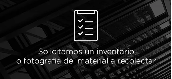 Inventario de material a recolectar